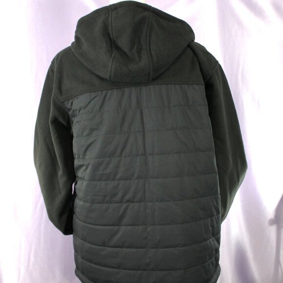New Balance Men’s Hooded Quilted Softshell Fleece Jacket Black Size M - Picture 4 of 10